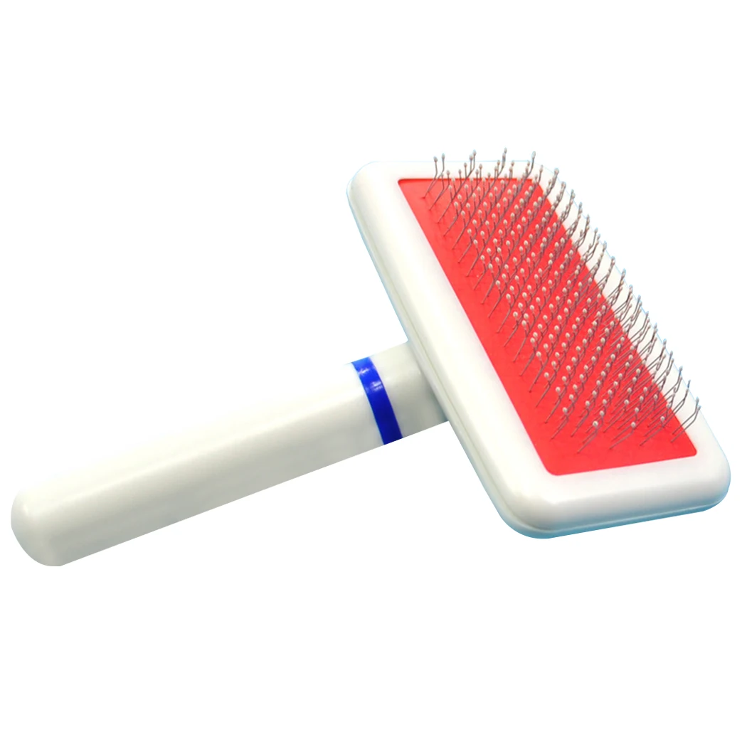 Peine de aseo para mascotas, cepillo de pelo profesional para perros y gatos con mango, suministros de protección, 1 ud.