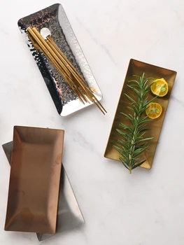 

Nordic wind creative silver stainless steel dessert dessert candy tea tray tray home dishes and plates sets cutlery set