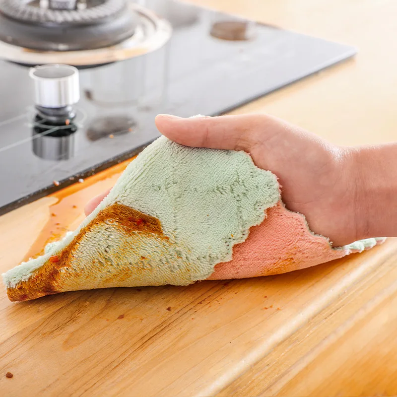 8 шт. впитывающее полотенце из микрофибры для кухонной посуды тряпка с