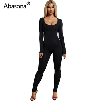 

Abasona 2020 Zip Back Summer Sexy Bodycon Rompers Womens Jumpsuit Party Night Club Playsuits Skinny Casual Overalls Ropa Mujer