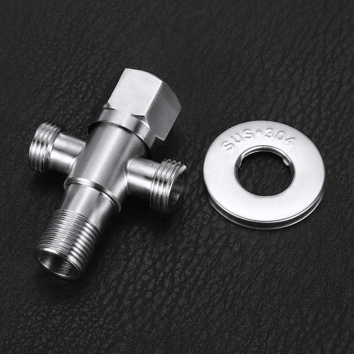 

Double Outlet Valve Stainless Steel Faucet Triangle Valve Kitchen Bathroom Hot And Cold Water Faucet Bathtub Valve Check Valve