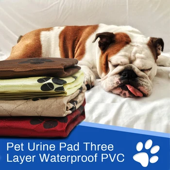 

2019 Pet Dog Urine Pad Waterproof Multi-color Pet Pee Pad Absorption Cats Urine Pad Reusable Washable Pee Mattress Cushion