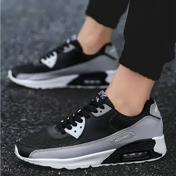 

New Breathable Mesh Leisure Sneakers Men Lace-up Running Shoes Men Sport Shoes Outdoor Jogging Footwear Large size C33-02