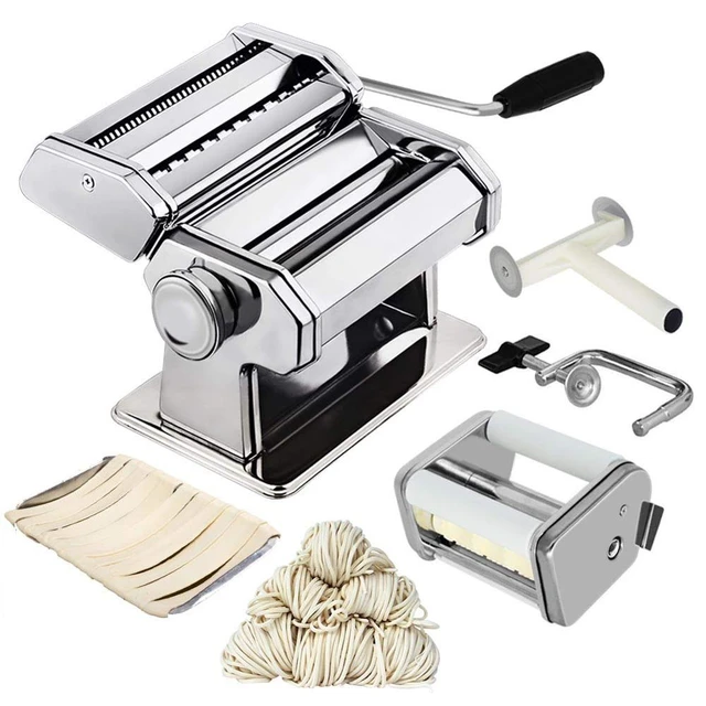 Pasta Maker, 150 Pasta Roller Noodle Maker Machine with 9 Adjustable  Thickness Settings, Perfect for Spaghetti, Fettuccini, Lasagna or Dumpling  Skins