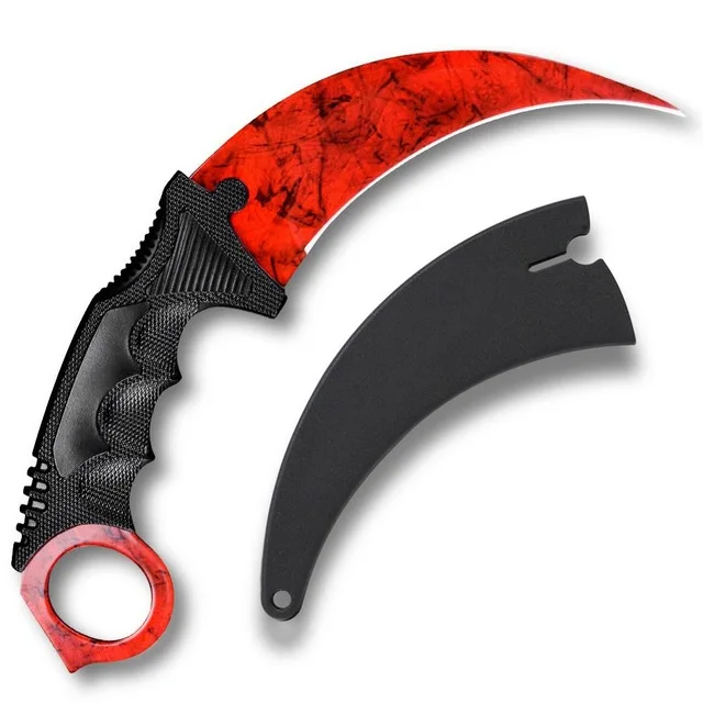 Red Fade Изумруд атака csgo бой Тактический коготь Открытый CS strike camp hike defense karambit счетчик нож настоящий боевой GO hawkbill - Цвет: Red Fade