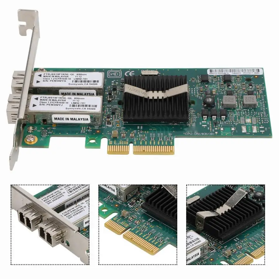 Для Intel 82571 сервер PCI-E X4 EXPI9402PF двойной Порты и разъёмы волоконно-оптической сети карты с SFP SX Моул