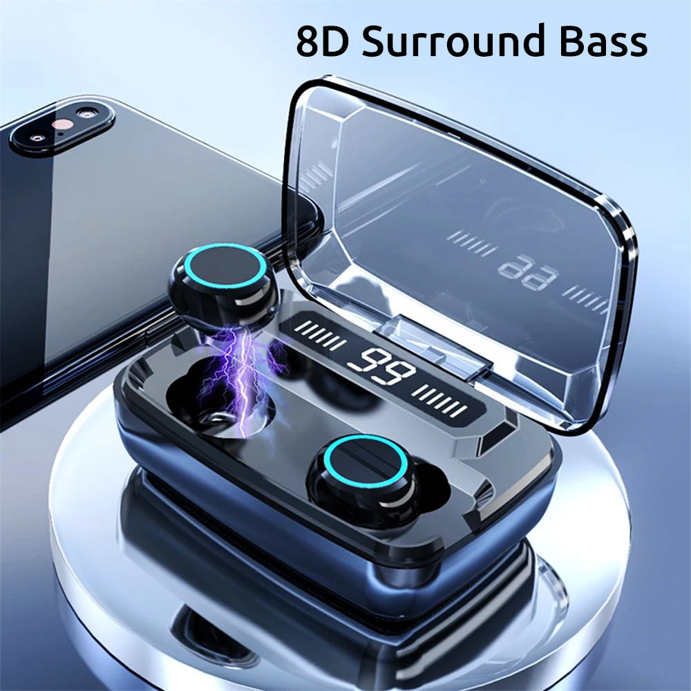 Новейший M11 Mini TWS наушник со светодиодный цифровым дисплеем сенсорный 5 0 IPX7