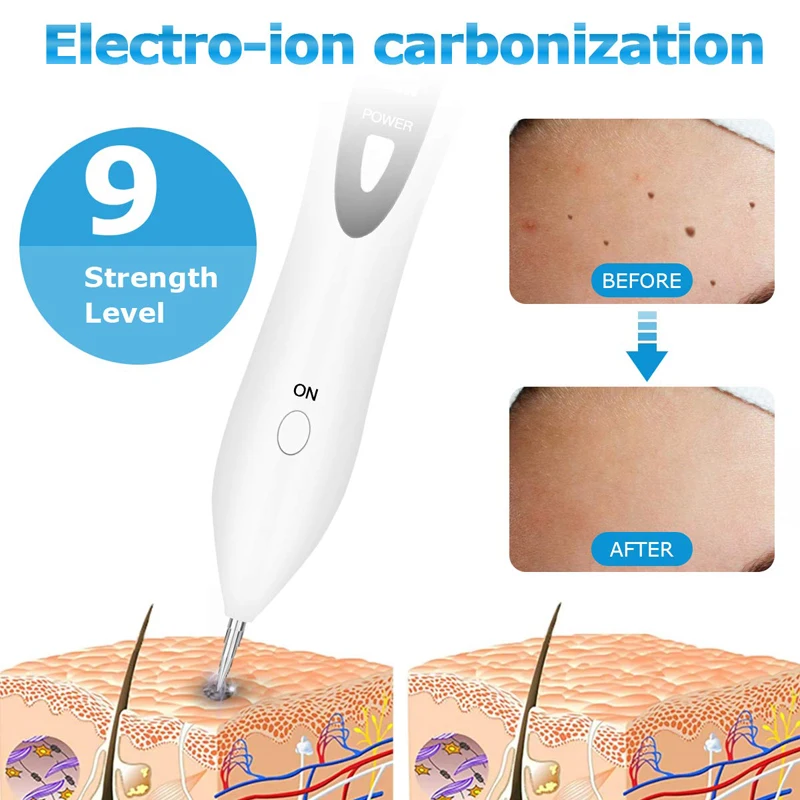 New LCD Plasma Pen LED Lighting Laser Tattoo Mole Removal Machine Face Care Skin Tag Removal Freckle Wart Dark Spot Removal Pen
