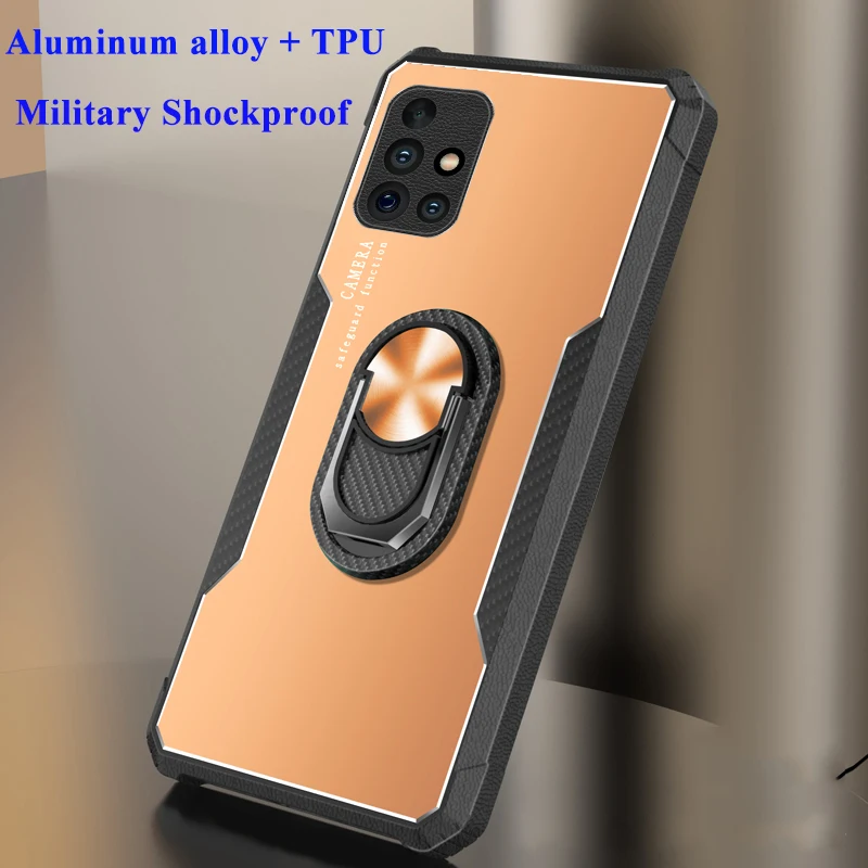 Shockproof Case For Samsung A51 A71 A70 A50 A30 A20 A10 A21 A31 A41 M10 S10 S20 FE Ring Holder Cover For Galaxy Note 10 20 Plus