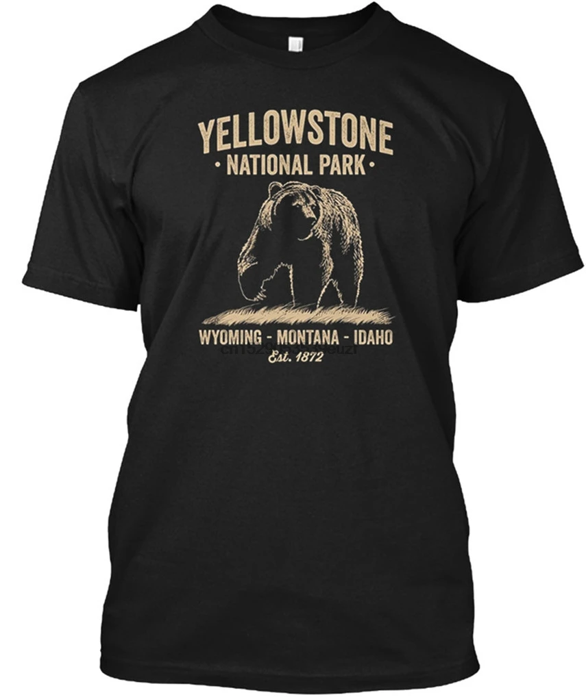 Популярная футболка Yellowstone с изображением национального парка медведя ваоминга