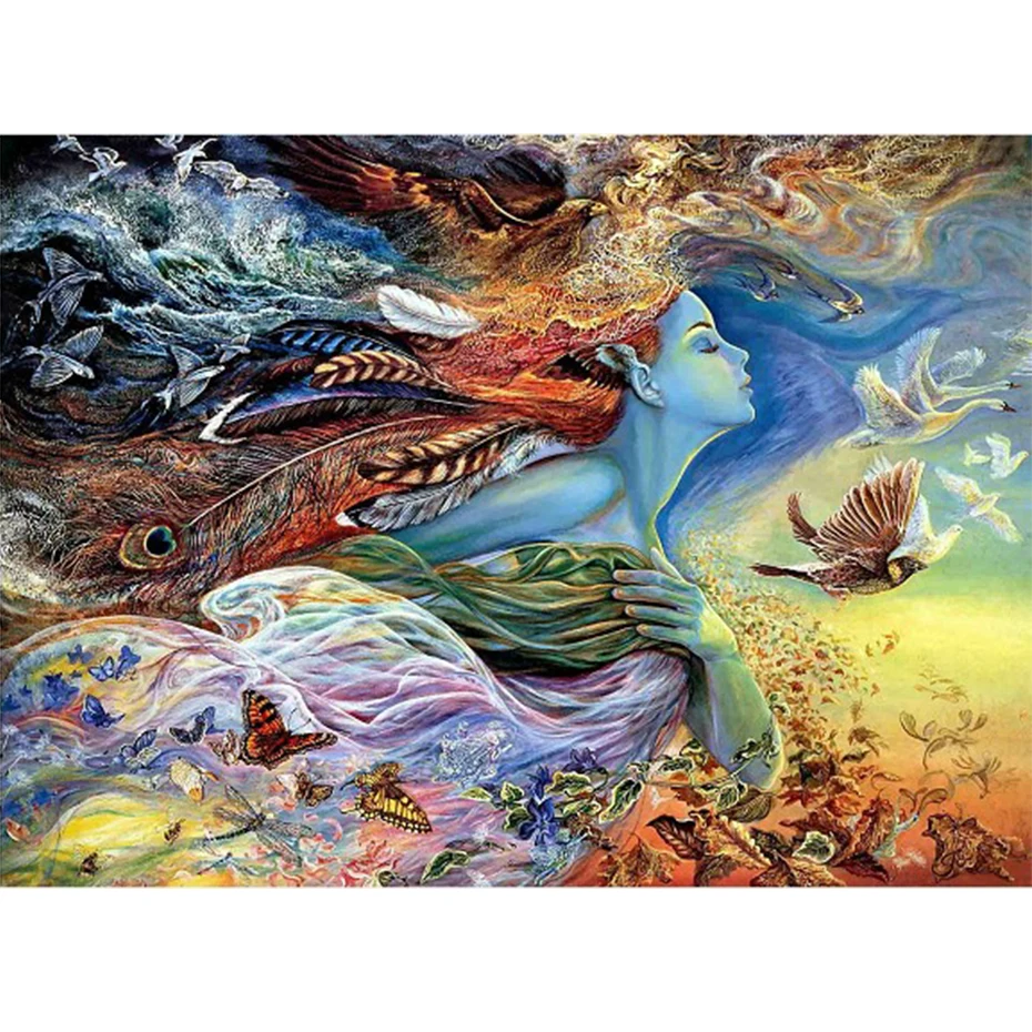 AMTMBS красочные фотообои по номерам для взрослых рисование на холсте