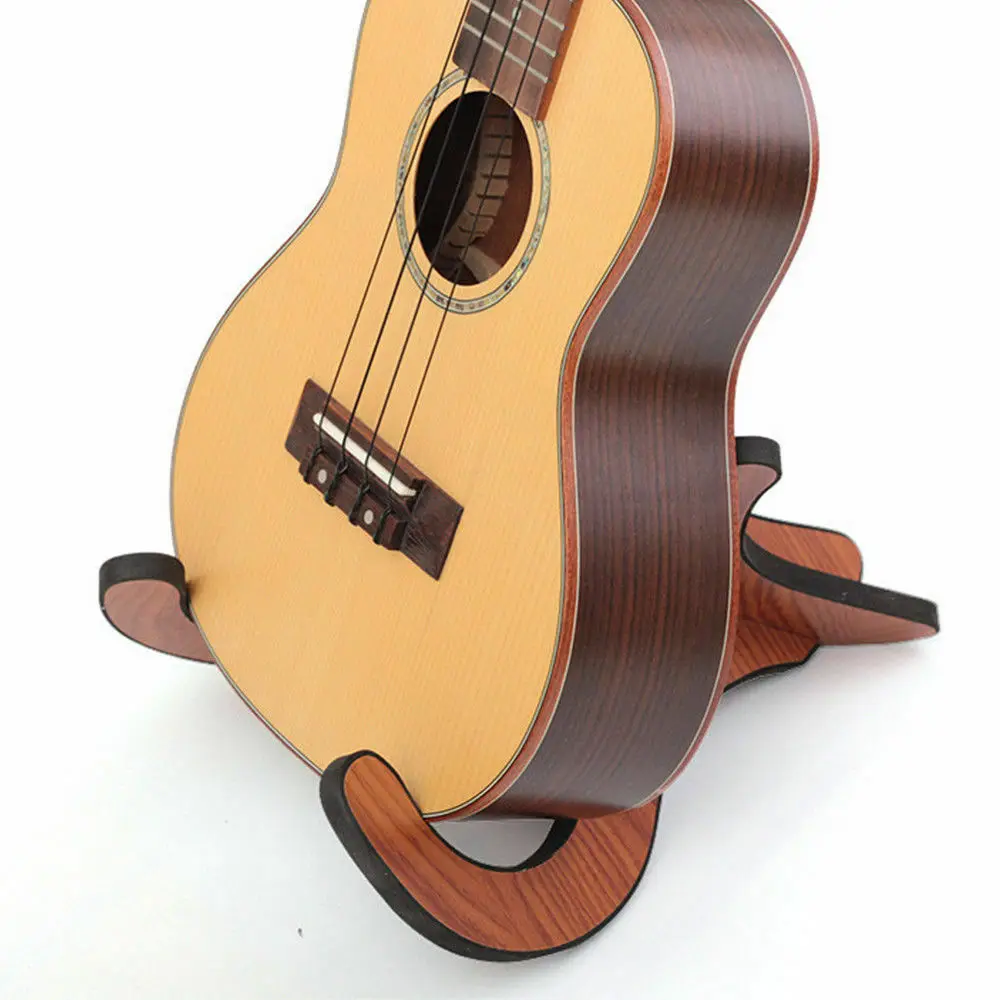 Support de ukulélé en bois détachable Supports de guitare pliables Cadre  robuste en forme de X