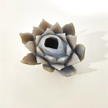 

Hand Carved Beautiful Natural Agate Crystal Lotus Flower For Decoration