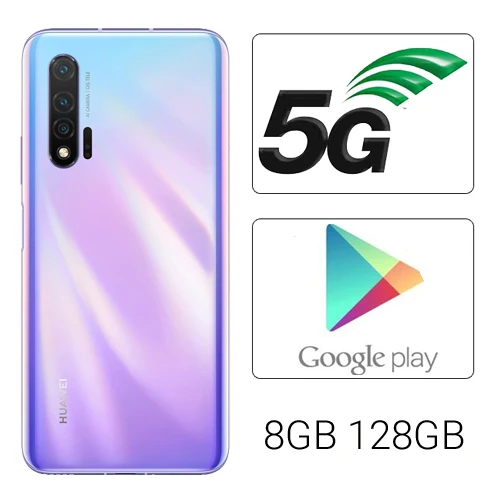 Huawei NOVA 6 5G Смартфон NFC 8 Гб 128 ГБ 40 Вт Супер зарядка Kirin 990 40MP камера мобильный телефон Google Play 4200 мАч 6,57 дюймов - Цвет: 8GB 128GB Purple
