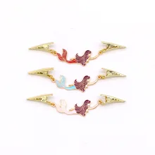 Одежда с пересекающимися границами, Элегантный стильный свитер c русалкой, клипса, Европейская и американская мода, pi jian kou, женские цветные рисунки маслом