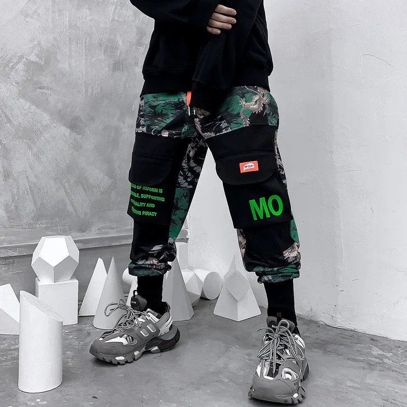 Мужские брюки в стиле хип-хоп, черные хлопчатобумажные спортивные брюки