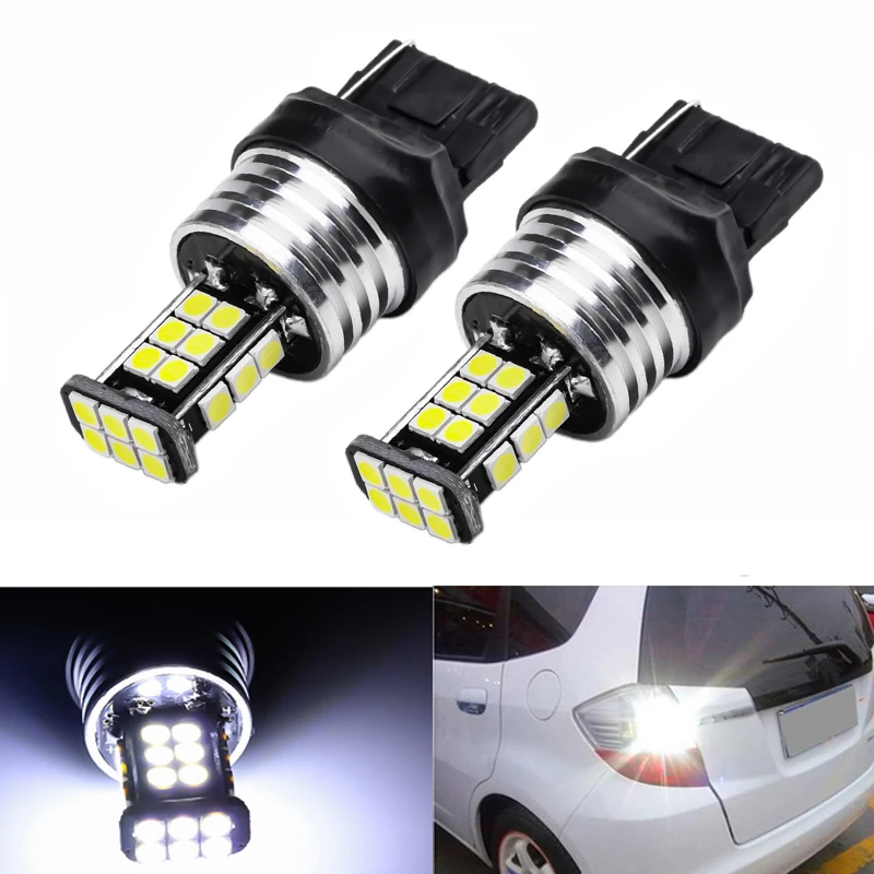 

2pcs T20 7440 Led Bulb Turn Signal Parking Tail Lights W21W 6000K White Lamps Auto Running LED