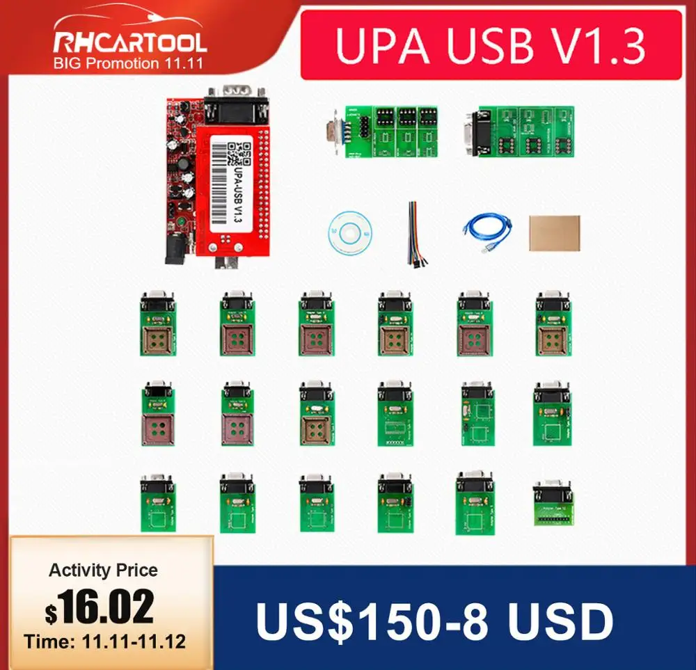 £12.75 Obd2 Upa Diagnostic Tool Ecu Programmer Upa Usb V13 With