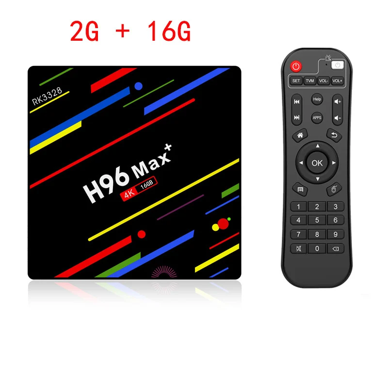 H96 MAX Plus Smart tv Box Android 9,0 4 Гб 64 Гб Rockchip RK3328 H.265 4K Youtube Netflix Google Play медиаплеер PK X96 MAX - Цвет: 2G 16G Normal remote