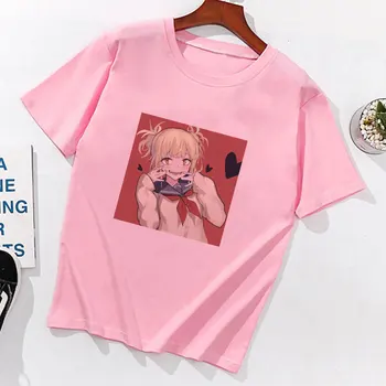

Yandere Himiko Toga Kawaii Print T-shirt Harajuku Japanses Style Anime Girl Pink TShirt Otaku Summer Short Sleeve Women Clothes