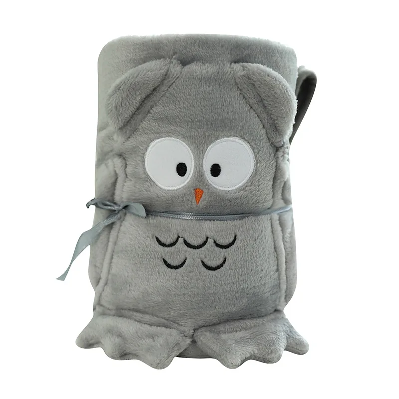 owl Милые фланелевые постельные принадлежности с героями мультфильмов; домашний спальный мешок для маленьких детей; 100 см* 80 см - Цвет: owl