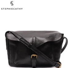 

SC Vintage Real Leather ShoulderSaddle Bag For Women Luxury Designer Flap Crossbody Handbag Ladies Retro Cowhide Messenger Purse