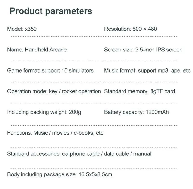 Handheld Game Player X350 Video Game Console Mini Retro Console With 6000+ Games 3.5 Inch IPS Screen For GBA/MD/FC 10 Emulators