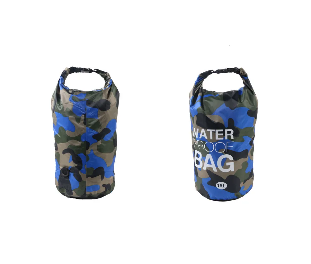 dark blue 15L камуфляж Открытый плавный лов рыбы ведро мешок комплект рафтинг, Турпоход Пешие прогулки плавание вверх влагостойкие непромокаемые - Цвет: dark blue