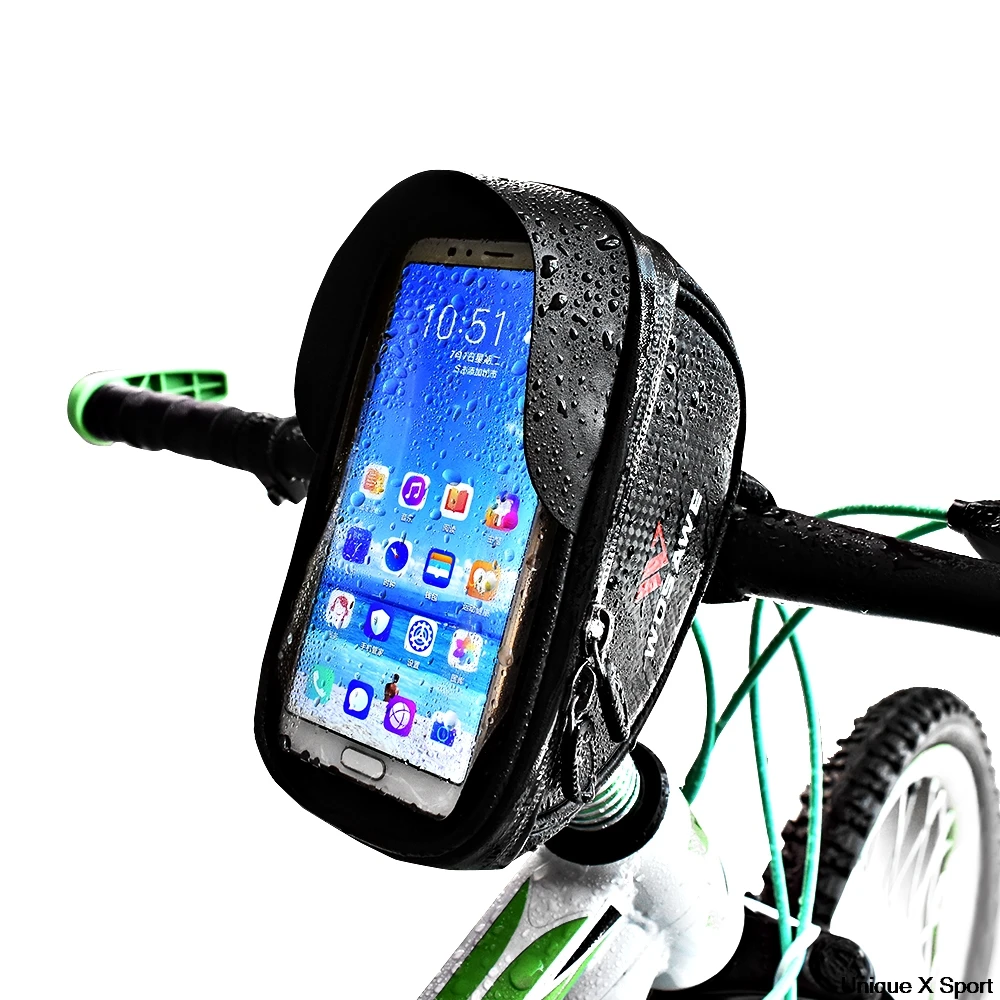 

WOSAWE Rainproof Bicycle Bag Touchscreen Head Tube Handlebar Mobile Phone Bag Case Holder Phone Case Pouch Bycicle Accessories
