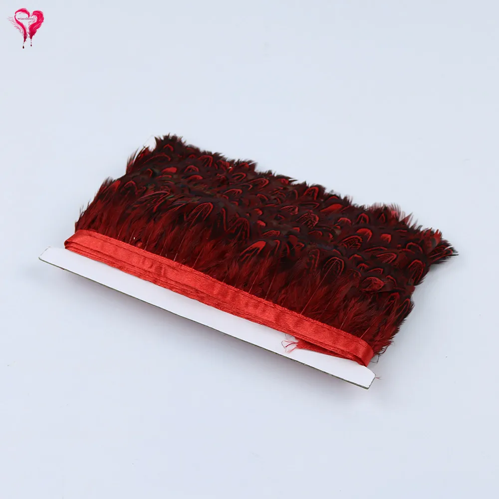 Свадебное украшение красный фазан перо планки для сцены Карнавал аксессуары для шитья одежды длина 3-5 см - Цвет: Красный
