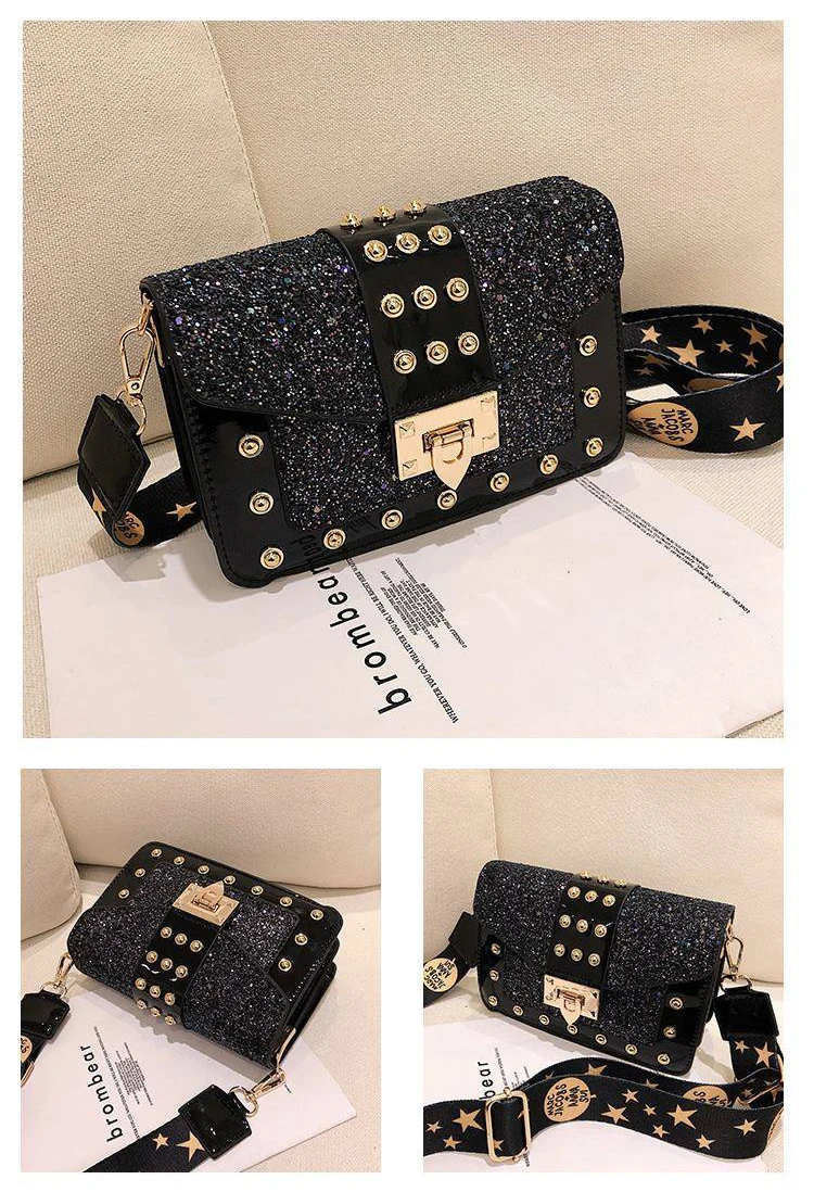 rivet bag bags women's handbags purses women shoulder crossbody bag pu leather  (16)
