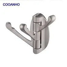COOANHO Swivel Hook Solid Metal Foldable Towel Hook, Swivel Arm Swing Arm Triple Coat Hook Hanger, Wall-Mounted