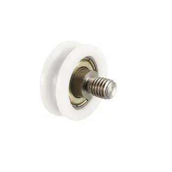 

uxcell Metal V Groove, Guide Bearing Pulley Rail Ball Wheel White-2.5mm-4pcs-M8