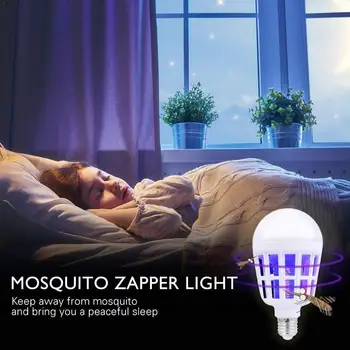 

15W LED anti-mosquito lighting bulb lamp UV Electronic Repeller For Indoor Fly Home Killing Trap Zapper Insect Bug V1K3