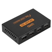 Répartiteur HDMI Ultra HD 4K 1x4, amplificateur répéteur 1080P 3D Hub 1 en 4 sorties, prise ue