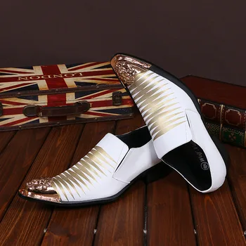 

Chaussure Shoes for Men Genuine Leather British Style Pointed Fashion Men Shoes Loafers Full Grain Leather Cow Leather Slip-on
