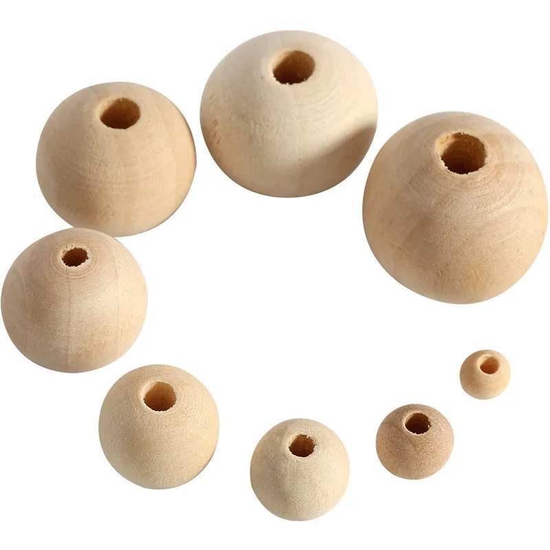Wooden Bead, Natural Beads Round Wood Beads for Crafts DIY Handmade  Decorations Craft Making - AliExpress