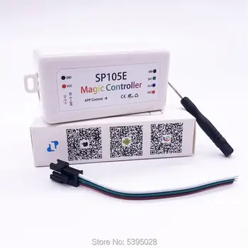 

Bluetooth APP RGB controller SP105E is commonly used in WS2812BWS2811SK6812 DMX512 Led Strip pixel lamp RGB/RGBW dc5v-24v