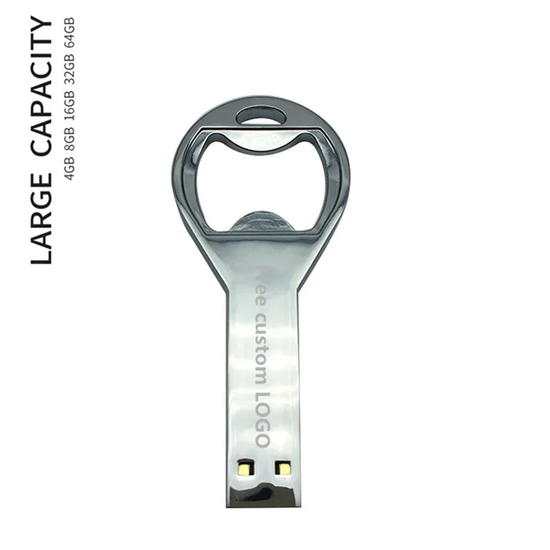 USB флеш-накопитель 128 Гб 64 ГБ 32 ГБ ручка для открывания бутылки 16 ГБ 8 ГБ 4 ГБ флеш-накопитель U диск бесплатный логотип