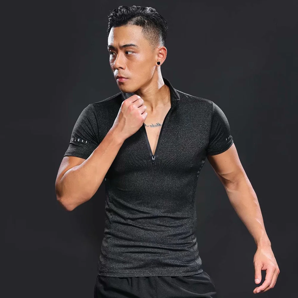 

Men's T-shirt gym training shirt running sports breathable t-shirt short sleeve shirt golf top training T-shirt