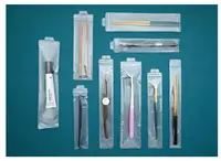 100pcs pvc Ziplock packaging bag plastic transparent frosted watch  eyebrow pencil sample card head self-sealing tableware bag 1