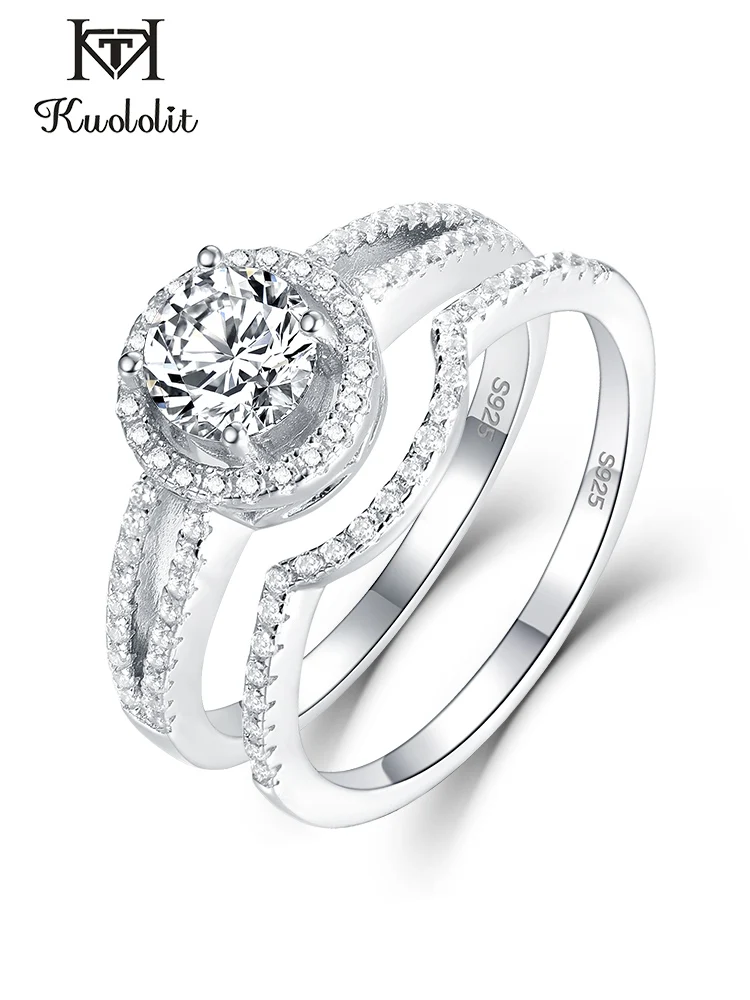 Sano diamonds Kuolit 0.8ct Sona бриллианты кольца для женщин 925 пробы Серебряное кольцо круглая огранка камень обручение невесты подарки ювелирные украшения - Цвет камня: Sano diamonds