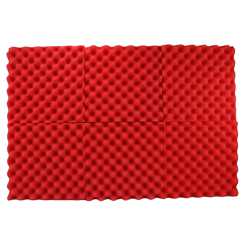 ABZB-6Pcs 300X300X30 мм звукоизоляция пена Студия Акустическая Пена Звукоизоляционная абсорбционная обработка панель плитка Клин полиуретан Foa