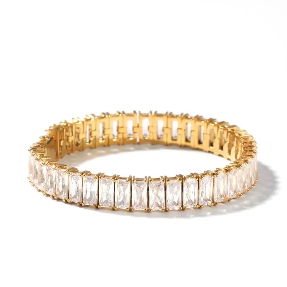 Мужские хип-хоп iced out Браслет AAA циркон из нержавеющей стали высокого качества мужские браслеты для хип-хопа очаровательные подарочные украшения