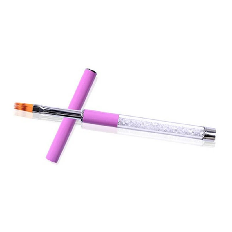1pc Nail Art Painting Drawing Pen Brush Rhinestone Handle Smudge Gradient Nail Art Pen Perfect for Acrylic and UV Gel Nail Art