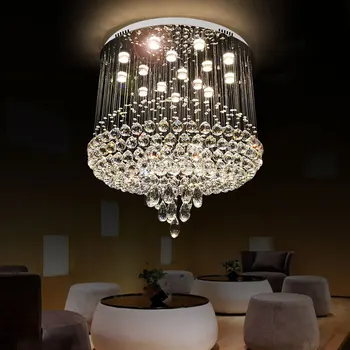 

Luxury Crystal Chandelier Creative Design Lamp Indoor Glisten Hanging Lightings for Modern living room dining room staircase
