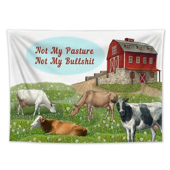 

Rustic Cattle Meadow Farmhouse Decoration Wall Tapestry Wall Hanging Home Decor Tapestry Throw Wall Cloth Tapestries Carpet