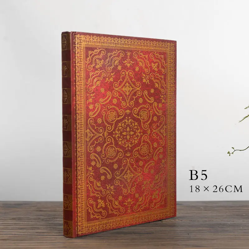 

2022 New Extra Thick Retro Horizontal Line Notebook B5 European Style Hardcover Notebook Student Stationery Office Accessories