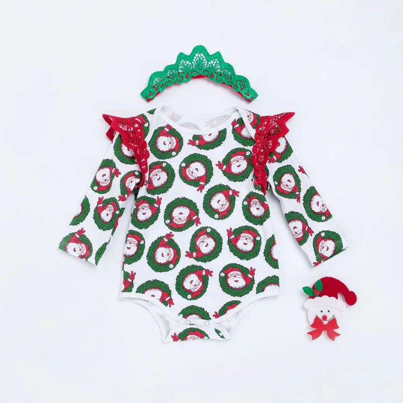 Newborn Baby Bodysuit Girls Christmas Clothes New Cotton Deer Baby Bodysuits Long Sleeve Baby Body Toddler Jumpsuit - Цвет: Aspicture