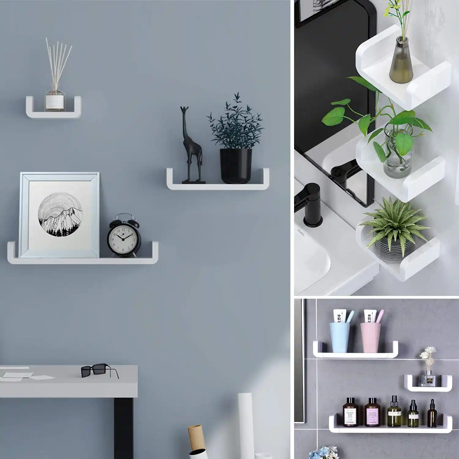 white wall ledge